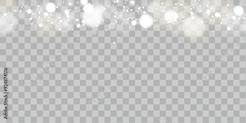 Christmas background. Powder PNG. Magic shining dust. Fine, shiny dust bokeh particles fall off slightly. Fantastic shimmer effect.