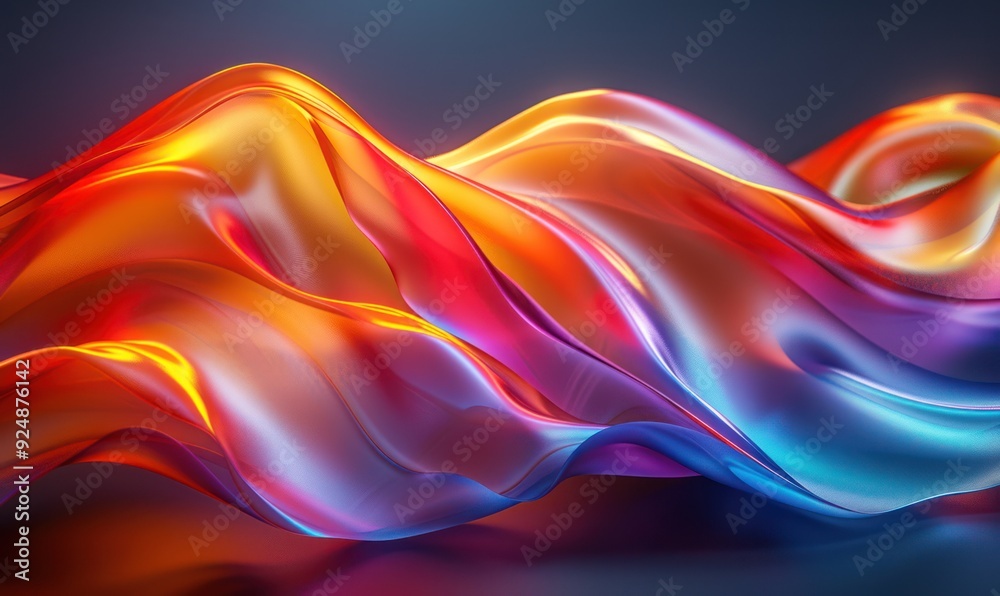 Obraz premium Abstract Colorful Fluid Waves