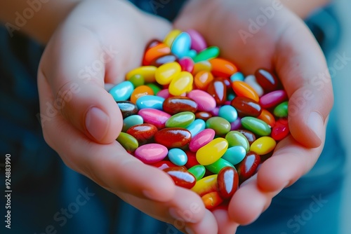 Colorful Candy in Hand.