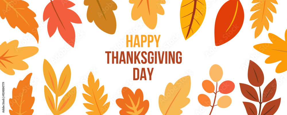 Happy Thanksgiving. Autumn leaves. Festive background for creative Thanksgiving holiday graphic design. Vector illustration. Happy Thanksgiving. Autumn leaves. Festive background for creative Thanksgiving holiday graphic design. Vector illustration.