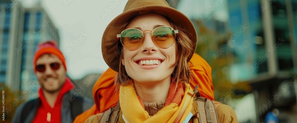 A Woman With A Backpack, Passport, Flight Ticket, And Documents Ready For Airport Travel, Exuding Readiness And Excitement A Woman With A Backpack, Passport, Flight Ticket, And Documents Ready For Airport Travel, Exuding Readiness And Excitement