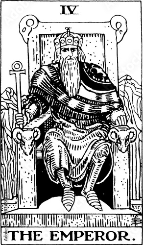 The Emperor, an individual major arcana tarot card 