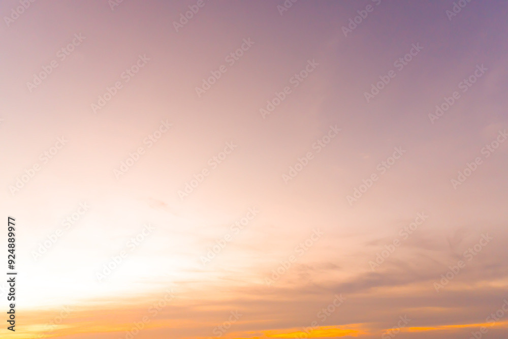 Beautiful morning or evening orange sky taken while sunsets or sunrises at the sea used as natural blackground texture