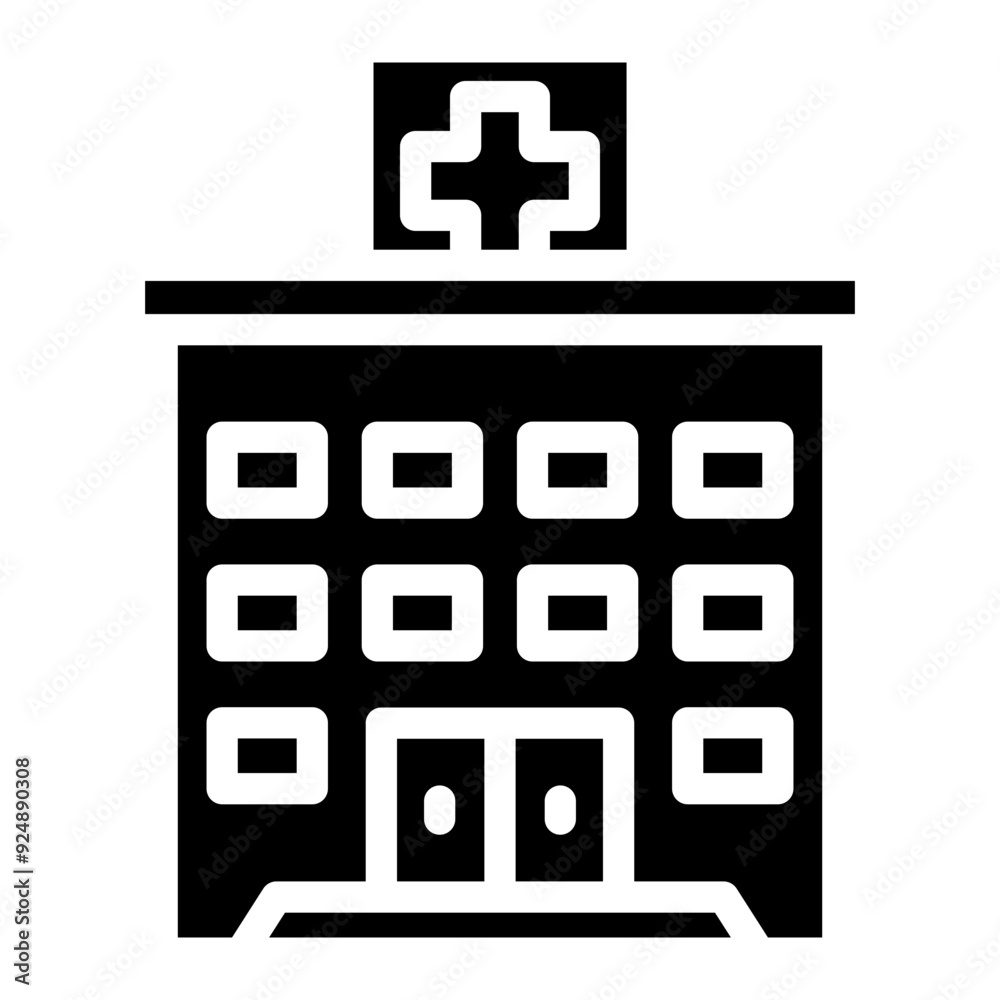 Obraz premium Hospital building icon