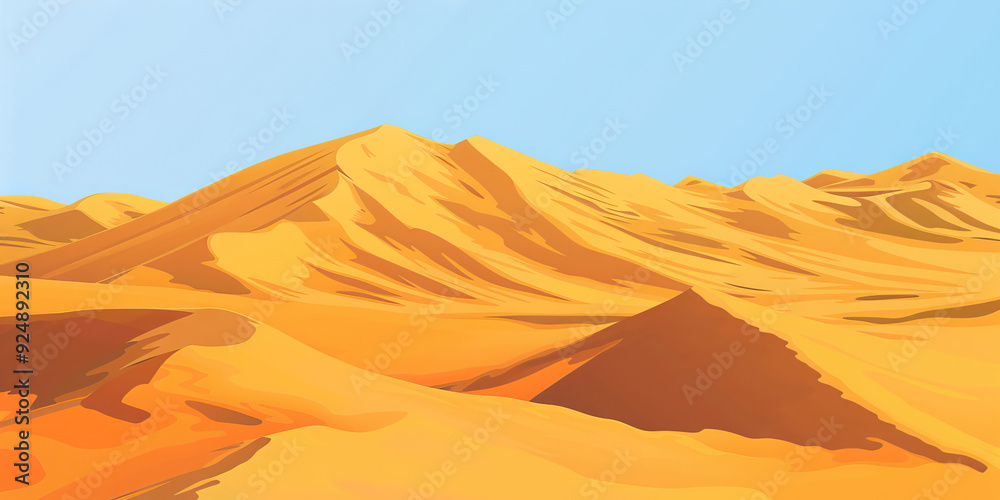 Fototapeta premium Desert Discovery: Expansive Dunes and Arid Landscapes - Imagine a background showcasing vast desert landscapes, towering sand dunes, and rugged terrain, perfect for a desert hiking expedition