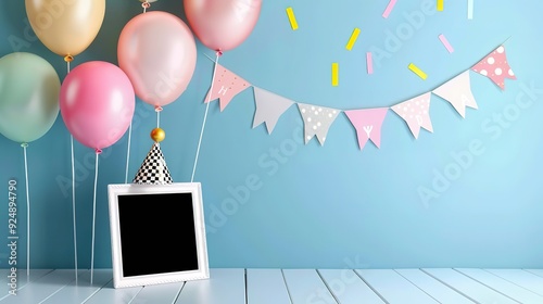 Glorious Colorful background with birthday elements