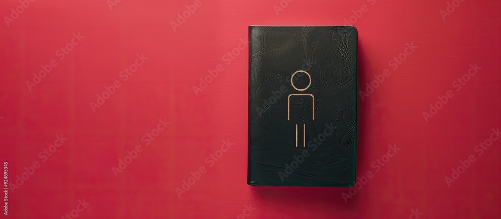 Equal pay message displayed on a black notebook page against a red background serving as a symbolic representation for equal pay allowing for copy space image Equal pay message displayed on a black notebook page against a red background serving as a symbolic representation for equal pay allowing for copy space image