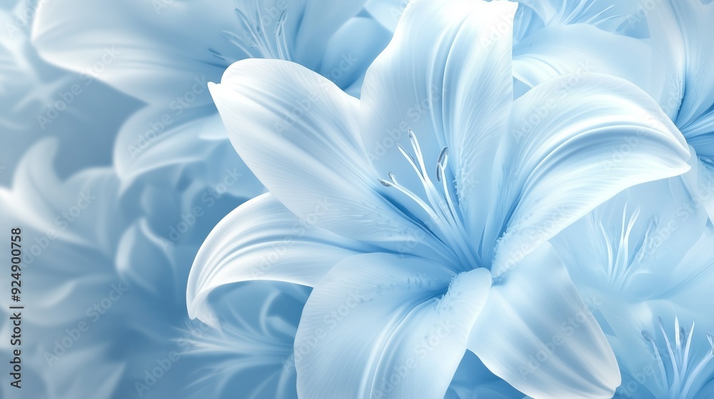 Pearly white bouquet of lilies. Pearly white bouquet of lilies.
