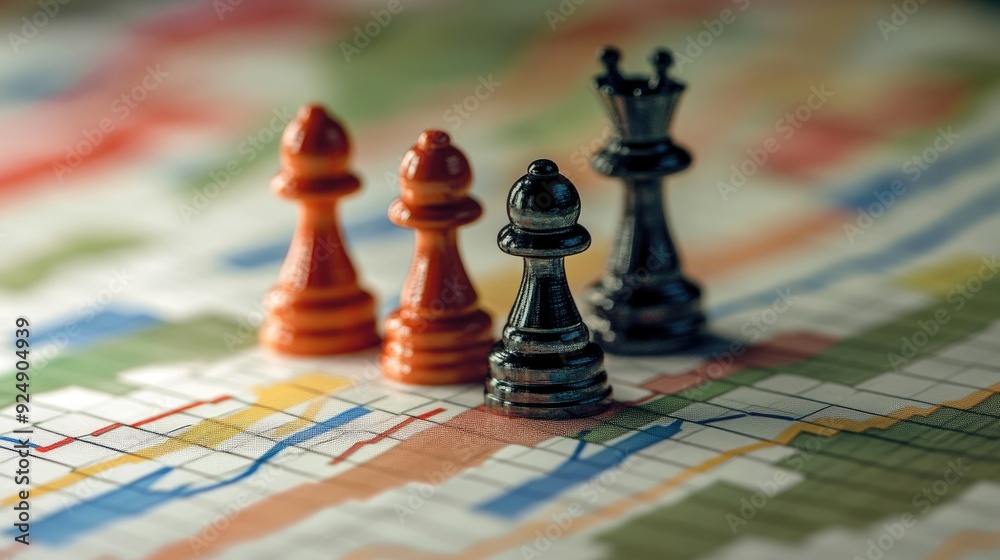 market clash, financial chart in background, 3D illustration market clash, financial chart in background, 3D illustration