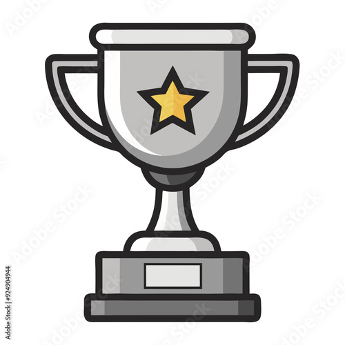  silver trophy icon