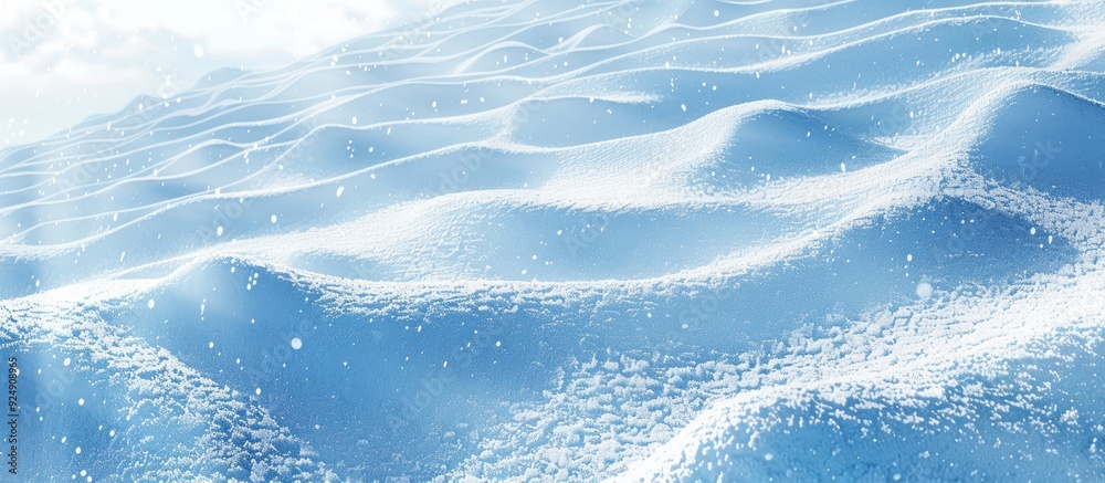 Winter scene with snowy ground and patterns shaped by wind on the snow surface ideal as a copy space image Winter scene with snowy ground and patterns shaped by wind on the snow surface ideal as a copy space image