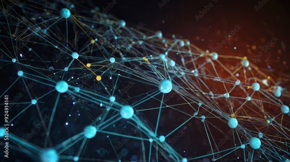 Digital technology background Network connection dots Digital technology background Network connection dots