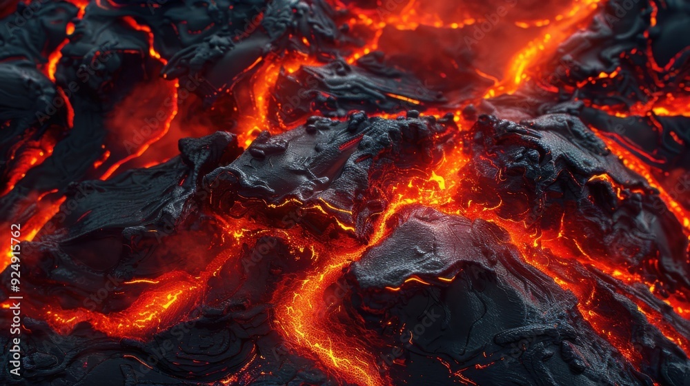 A mesmerizing lava texture background with glowing, molten rock in vibrant reds and oranges, contrasting with dark, solidified lava, creating a dramatic and intense visual effect A mesmerizing lava texture background with glowing, molten rock in vibrant reds and oranges, contrasting with dark, solidified lava, creating a dramatic and intense visual effect