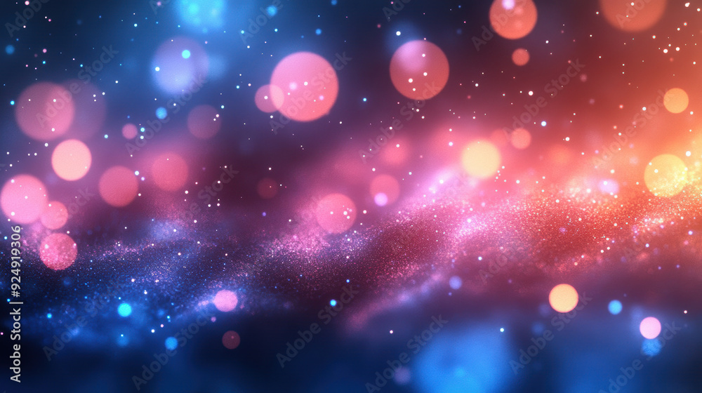 A colorful background with many small dots and a blue sky A colorful background with many small dots and a blue sky