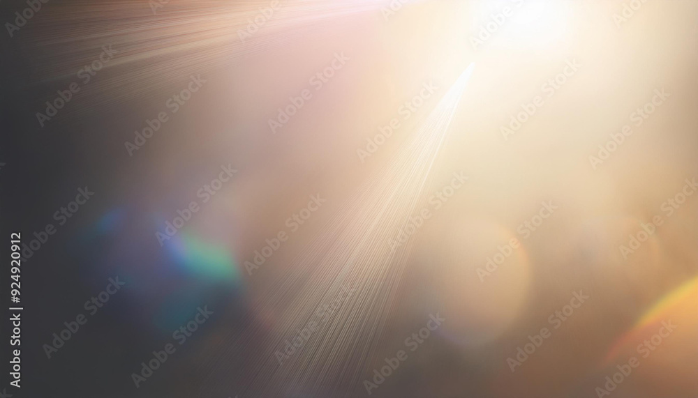 Abstract Ethereal Sunlight with Soft Lens Flare and Hazy Warm Tones Dreamlike Mystical Atmosphere with Subtle Rainbow Refractions and Diffused Light Patterns. Banner Poster Background Wallpaper Copy