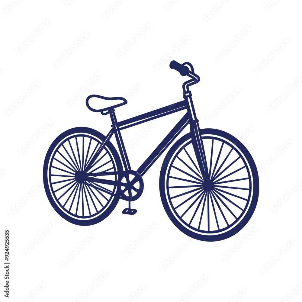 Fototapeta premium bicycle silhouettes Clip art isolated vector illustration on white background