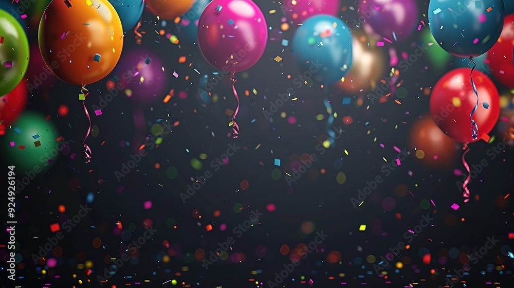 Wonderful happy birthday party black background Wonderful happy birthday party black background