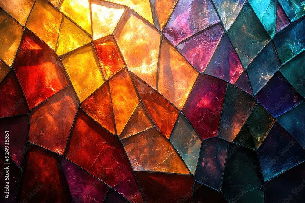 Abstract Pattern of Multicolored Glass Panels Abstract Pattern of Multicolored Glass Panels
