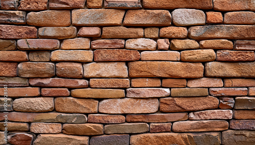 Textured Pattern of Interlocking Multi-Sized Sandstone Bricks in Earthy Tones of Beige Tan Brown, Sturdy Timeless Decorative Wall with Natural Rustic Appeal. Banner Poster Background Wallpaper Copy Textured Pattern of Interlocking Multi-Sized Sandstone Bricks in Earthy Tones of Beige Tan Brown, Sturdy Timeless Decorative Wall with Natural Rustic Appeal. Banner Poster Background Wallpaper Copy