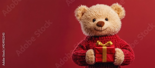 Teddy Bear dressed in a red...