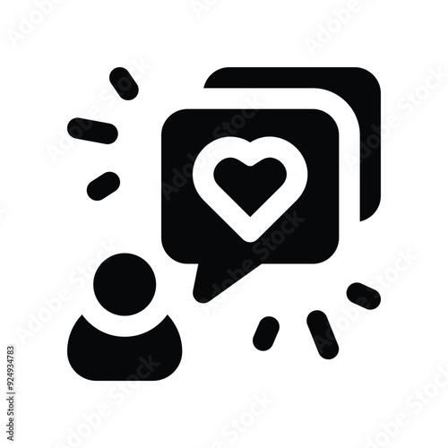 influencer icon. vector glyph icon for your website, mobile, presentation, and logo design.