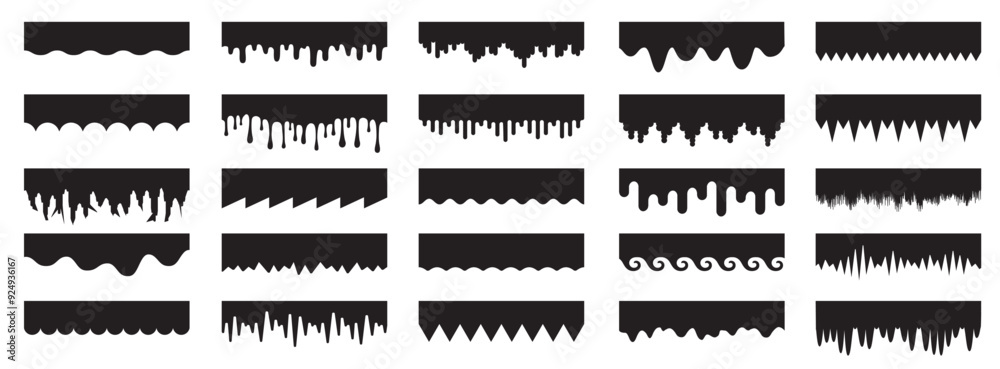 Border shape set design, frame template curve collection Border shape set design, frame template curve collection