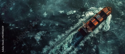 Aerial overview of a cargo ...