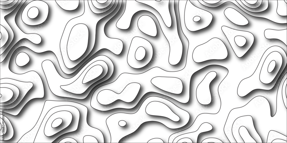 Abstract design with black and white abstract papercut and multi-layer ...