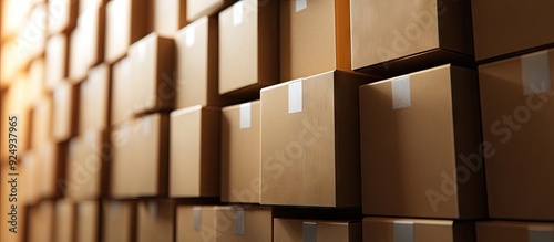 Close up stack of cardboard...