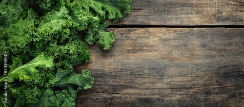 Closeup of fresh kale leave...