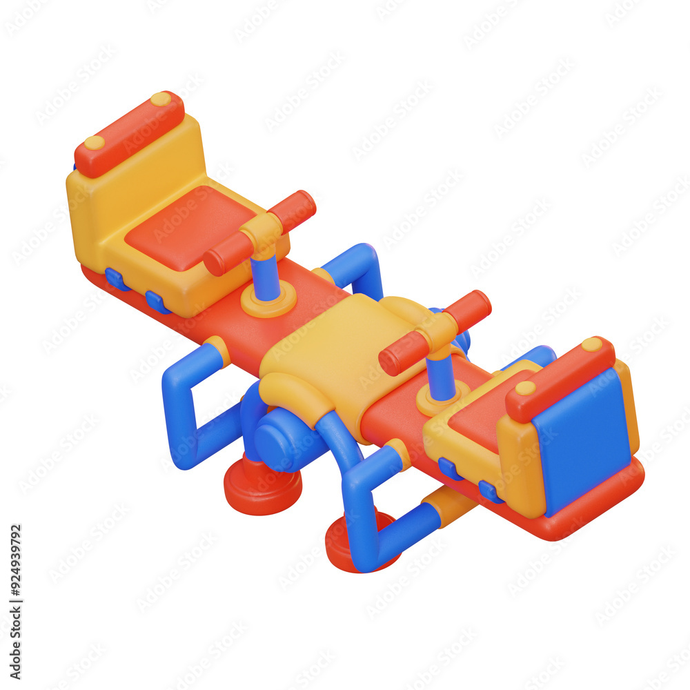 Obraz premium 3d illustration Playground Teeter Totter for Kids 4