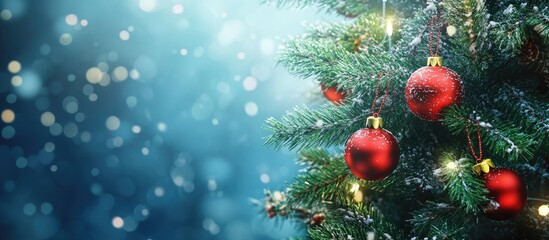 Christmas holidays decorations for the Christmas tree background. with copy space image. Place for adding text or design