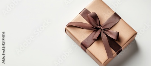 Gift box wrapped with a rib...