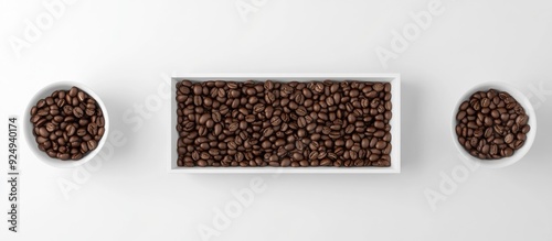 Several coffee beans are po...