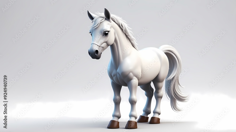 Obraz premium white horse