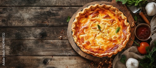 savory pie with cheese fill...