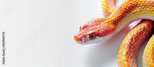 Corn Snake against a white ...