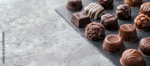 Various chocolate candies o...
