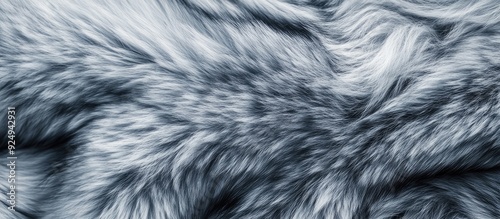 Background texture of grey fur scarf. with copy space image. Place for adding text or design