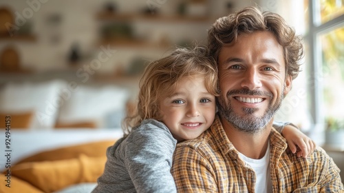 sick small unhappy son indoors at home checking his back with father