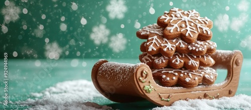 Stack of gingerbread cookie...