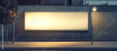 A large empty billboard on ...