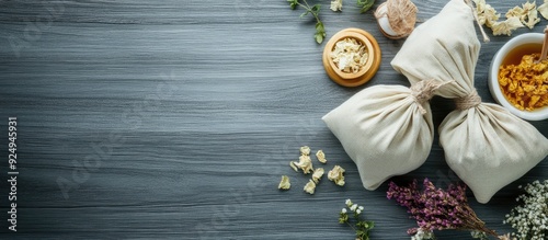 Flat lay arrangement featur...