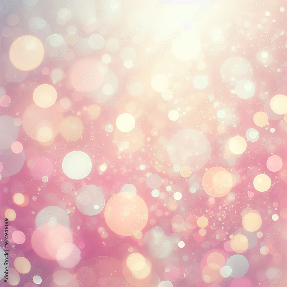 Abstract background with bokeh defocused lights with white and pink bokeh and floral elements. Vector illustration. Abstract background with bokeh defocused lights with white and pink bokeh and floral elements. Vector illustration.