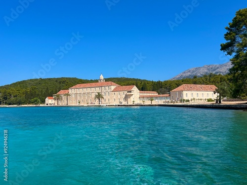 Franciscan Monastery on the island of Badija, Croatia photo