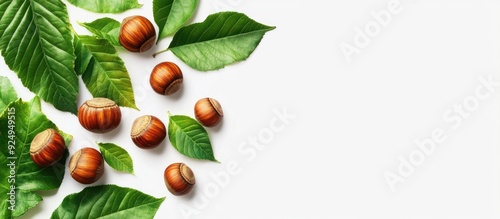 Chestnuts and curly leaves ...