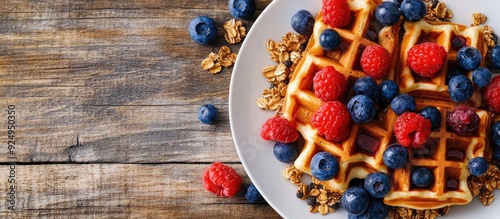 Breakfast table featuring w...