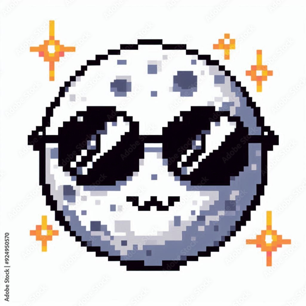 pixel art of the moon pixel art of the moon