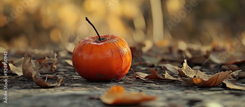 A persimmon that has landed...