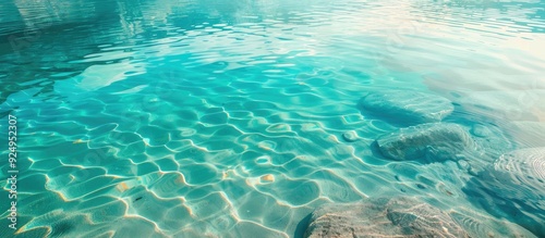 Translucent turquoise lake ...